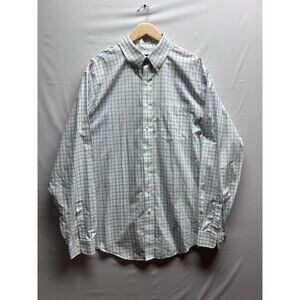 Brooks Brothers Men’s 17.5 Supima Cotton Blue Checker Button Down Dress Shirt